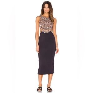 Mara Hoffman Swim Necklace Print Cut-Out Dress